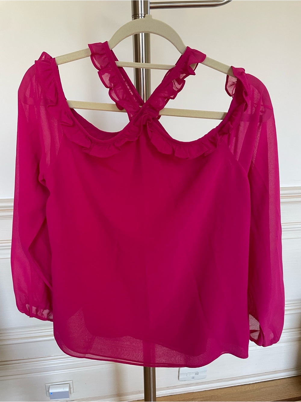Halter Top Ruffle Blouse